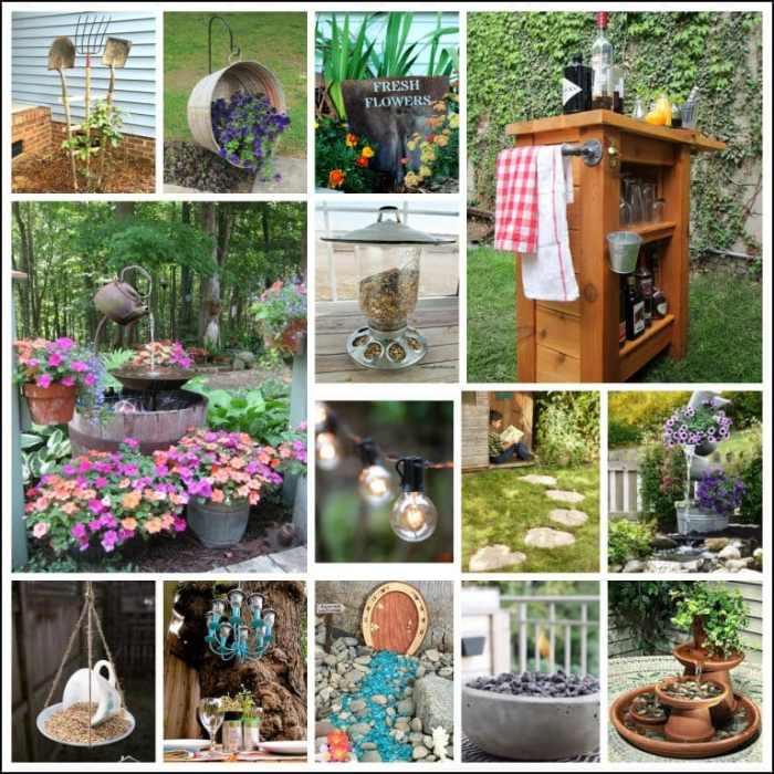 Beautiful outdoor garden decor