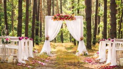 Aisle decor outdoor wedding