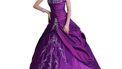 Purple and White Wedding Dresses Plus Size