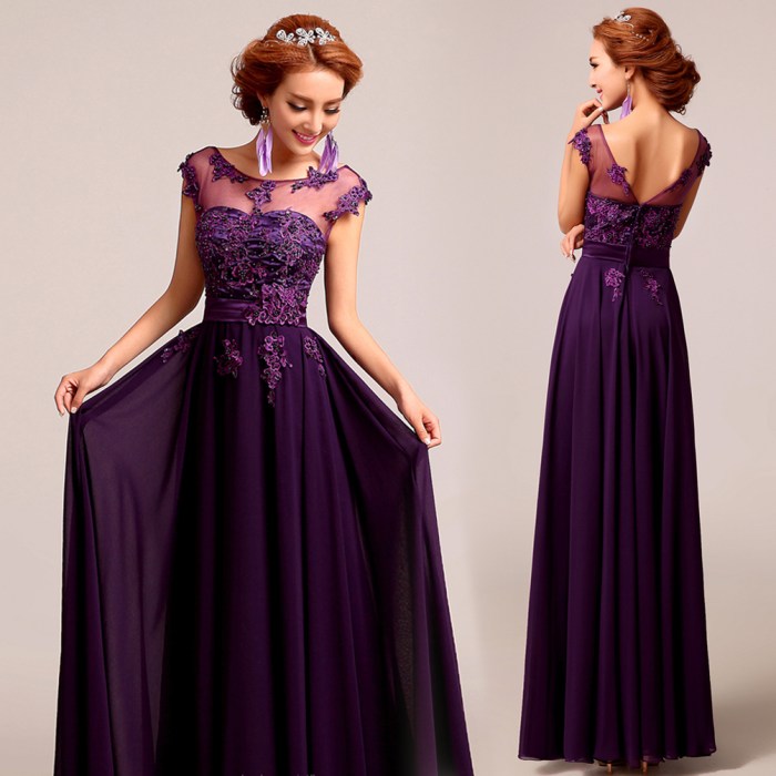 Purple lace wedding dresses