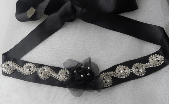 Satin belt for wedding dress