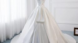 Silk princess wedding dress