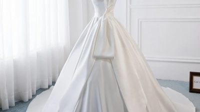 Silk princess wedding dress