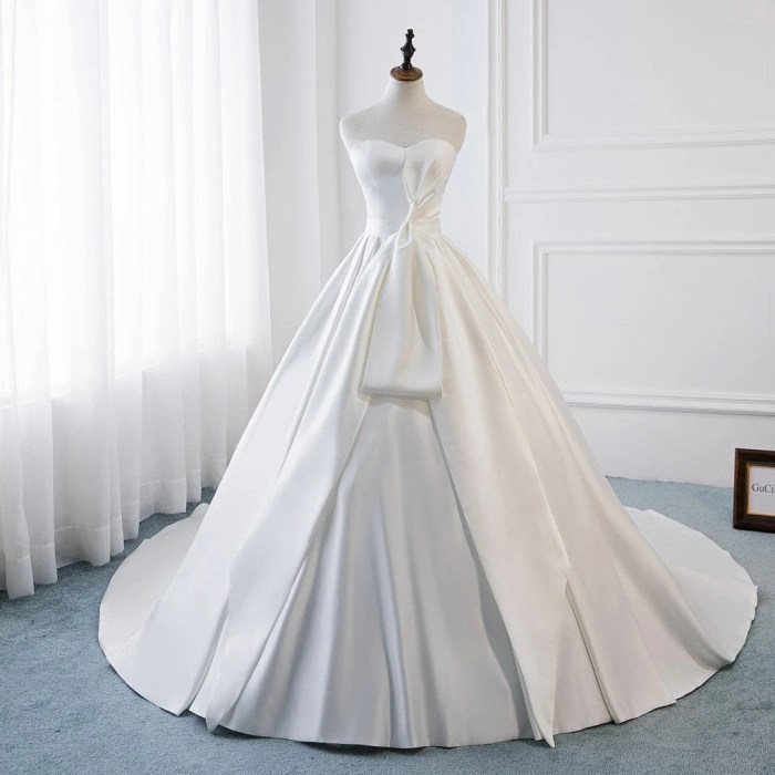 Silk princess wedding dress