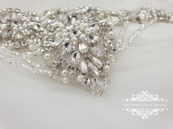 Rhinestone straps for wedding dress